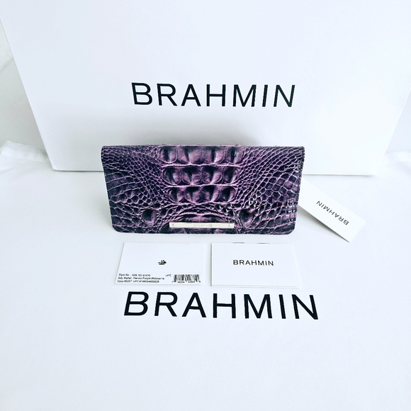 NWT Brahmin HEROIC PURPLE Ady Wallet